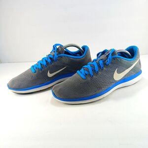 Nike Flex 2016 Run Running Shoe Men's 10 Grey/Blue Everyday Wear Comfort Sneaker